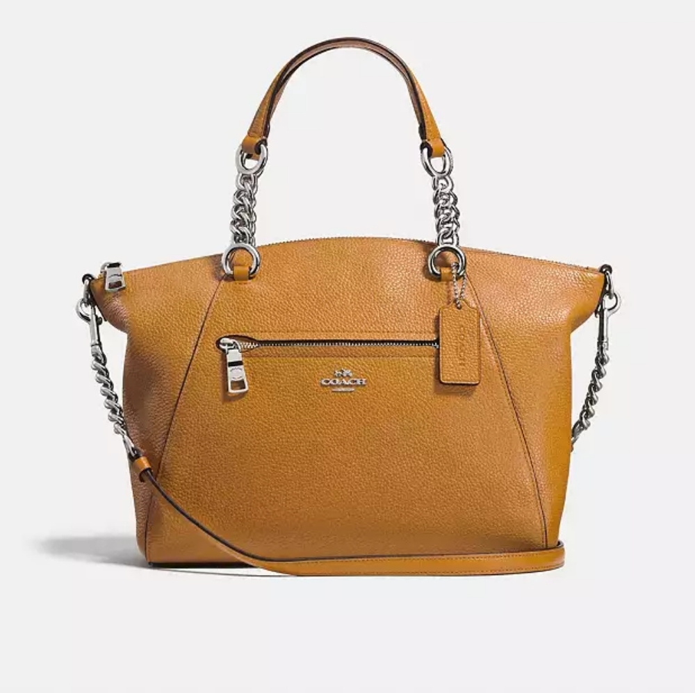 ⬇️$75 EUC Coach butterscotch prairie chain satchel